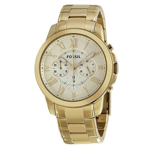 Uhrenarmband Fossil FS4814 Rostfreier Stahl Vergoldet 22mm